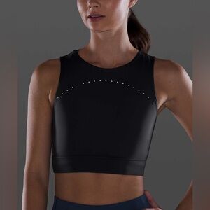 Lululemon 8 Hotty Hot Cropped Tank Reflective ✨ Graphite Grey Nulux Run Training